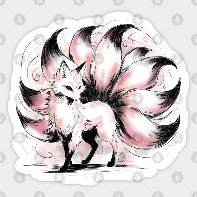Kitsune Sticker by H. R. Sinclair